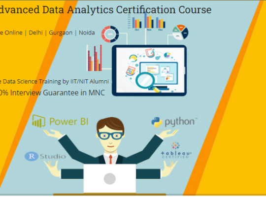 Data Analyst Course in Delhi, 110042.Certification