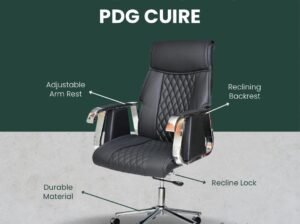 Chaise de bureau PDG cuire